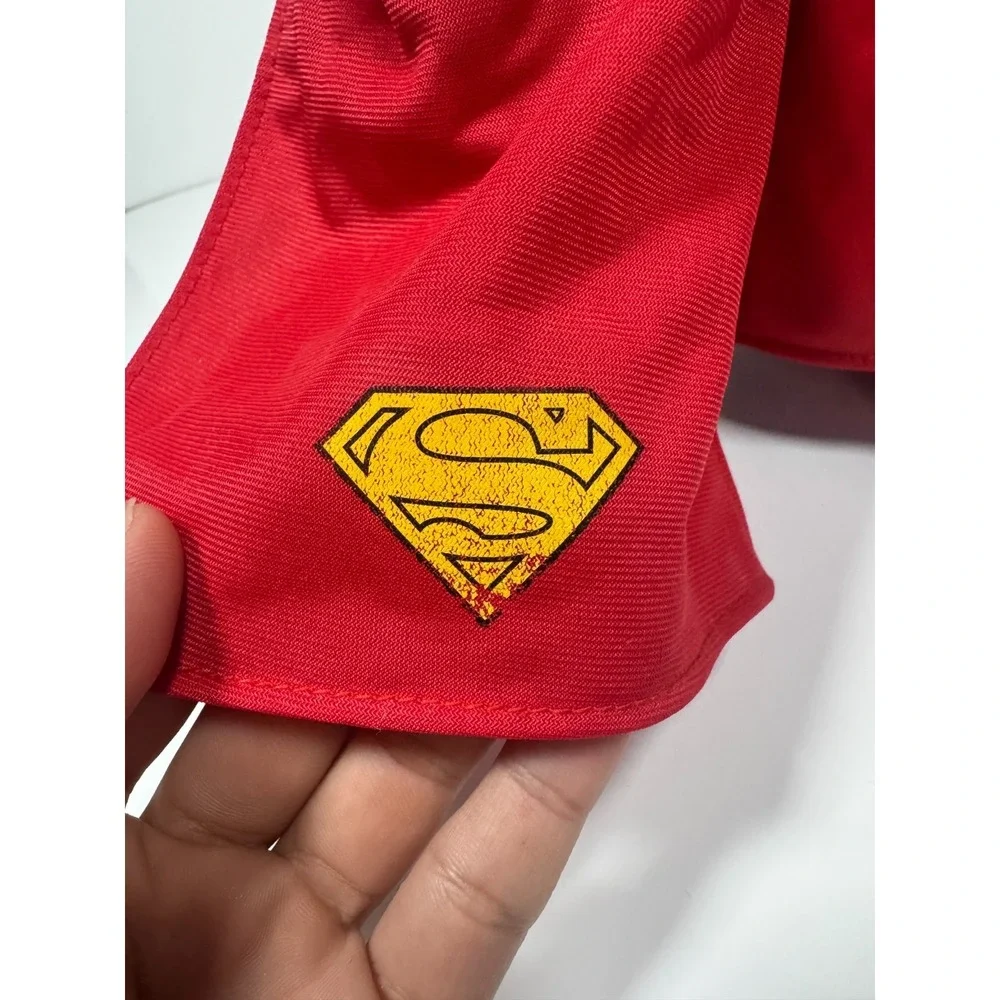 Superman Boys Shoes 9-10 Red‎ Royal Blue Round Toe Casual Slip On Caped Slipper